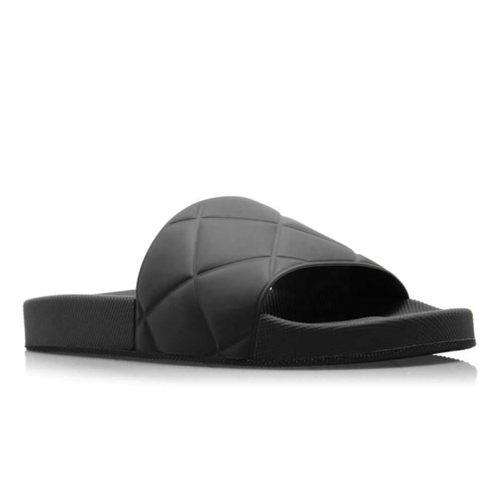 Black Bottega Veneta Rubber Slides